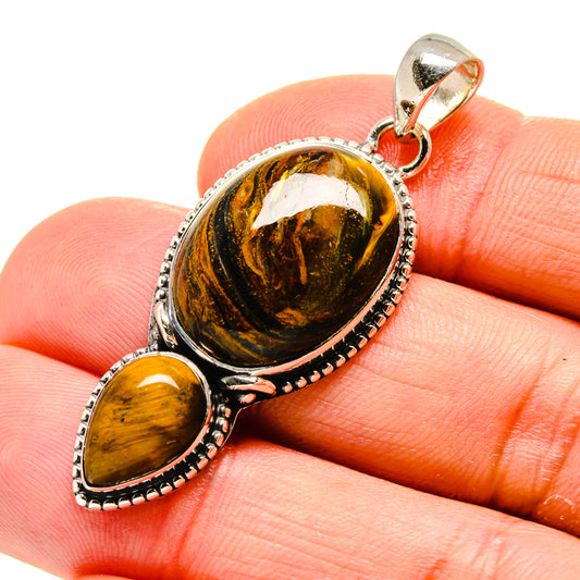Golden Pietersite Pendants handcrafted by Ana Silver Co - PD754187