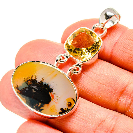 Scenic Dendritic Agate Pendants handcrafted by Ana Silver Co - PD754243