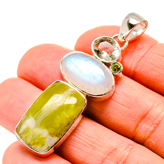 African Green Opal Pendants handcrafted by Ana Silver Co - PD754252