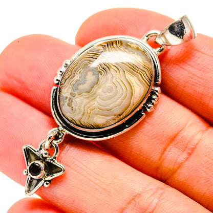 Laguna Lace Agate Pendants handcrafted by Ana Silver Co - PD754269