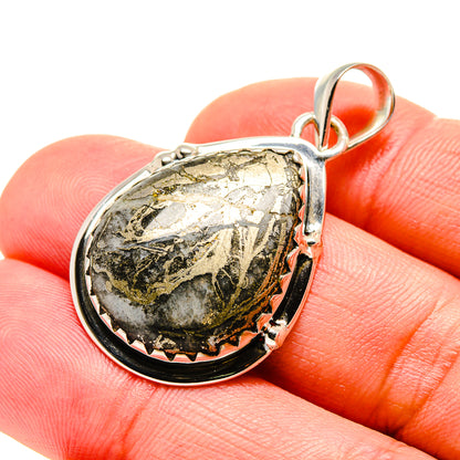 Pyrite Agate Pendants handcrafted by Ana Silver Co - PD754299