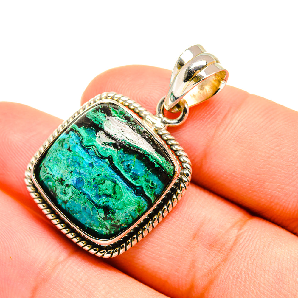 Chrysocolla Pendants handcrafted by Ana Silver Co - PD7543