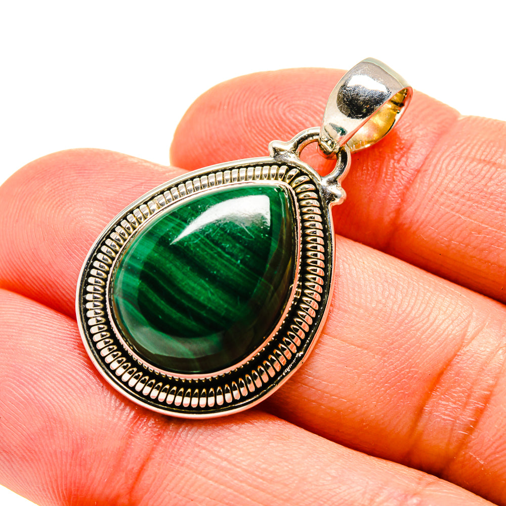 Malachite Pendants handcrafted by Ana Silver Co - PD754314