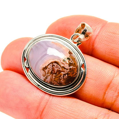 Plume Agate Pendants handcrafted by Ana Silver Co - PD754316