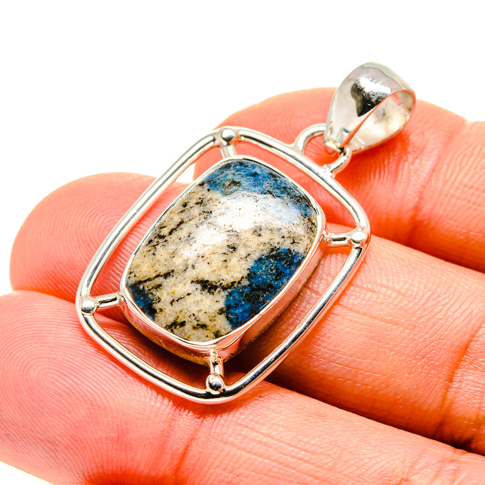 K2 Blue Azurite Pendants handcrafted by Ana Silver Co - PD754328
