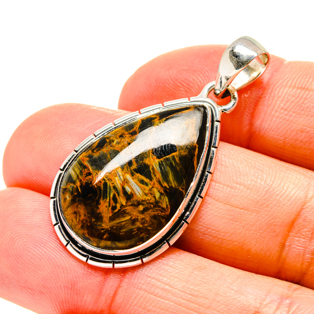 Golden Pietersite Pendants handcrafted by Ana Silver Co - PD754340