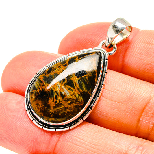 Golden Pietersite Pendants handcrafted by Ana Silver Co - PD754340