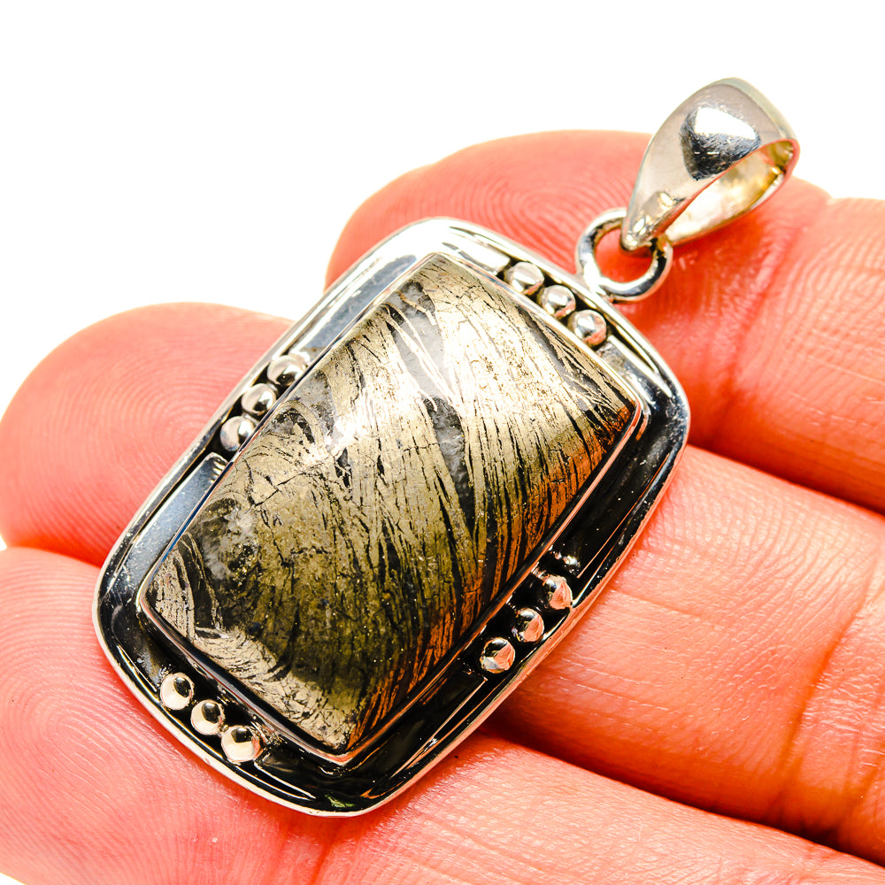 Pyrite Agate Pendants handcrafted by Ana Silver Co - PD754345