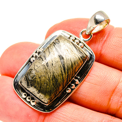 Pyrite Agate Pendants handcrafted by Ana Silver Co - PD754345