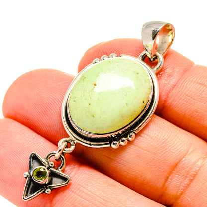 Lemon Chrysoprase Pendants handcrafted by Ana Silver Co - PD754366