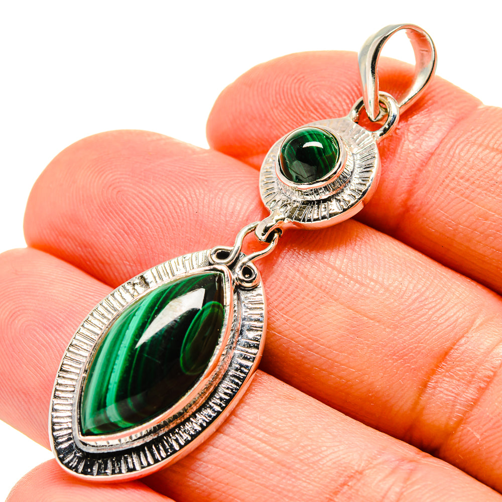 Malachite Pendants handcrafted by Ana Silver Co - PD754380