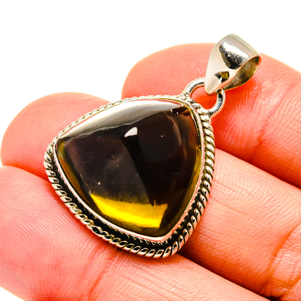 Olive Quartz Pendants handcrafted by Ana Silver Co - PD754391