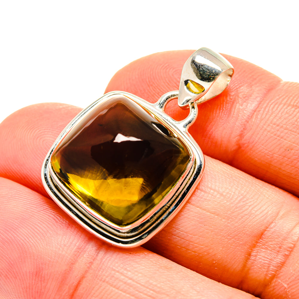 Olive Quartz Pendants handcrafted by Ana Silver Co - PD754392