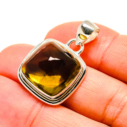 Olive Quartz Pendants handcrafted by Ana Silver Co - PD754392