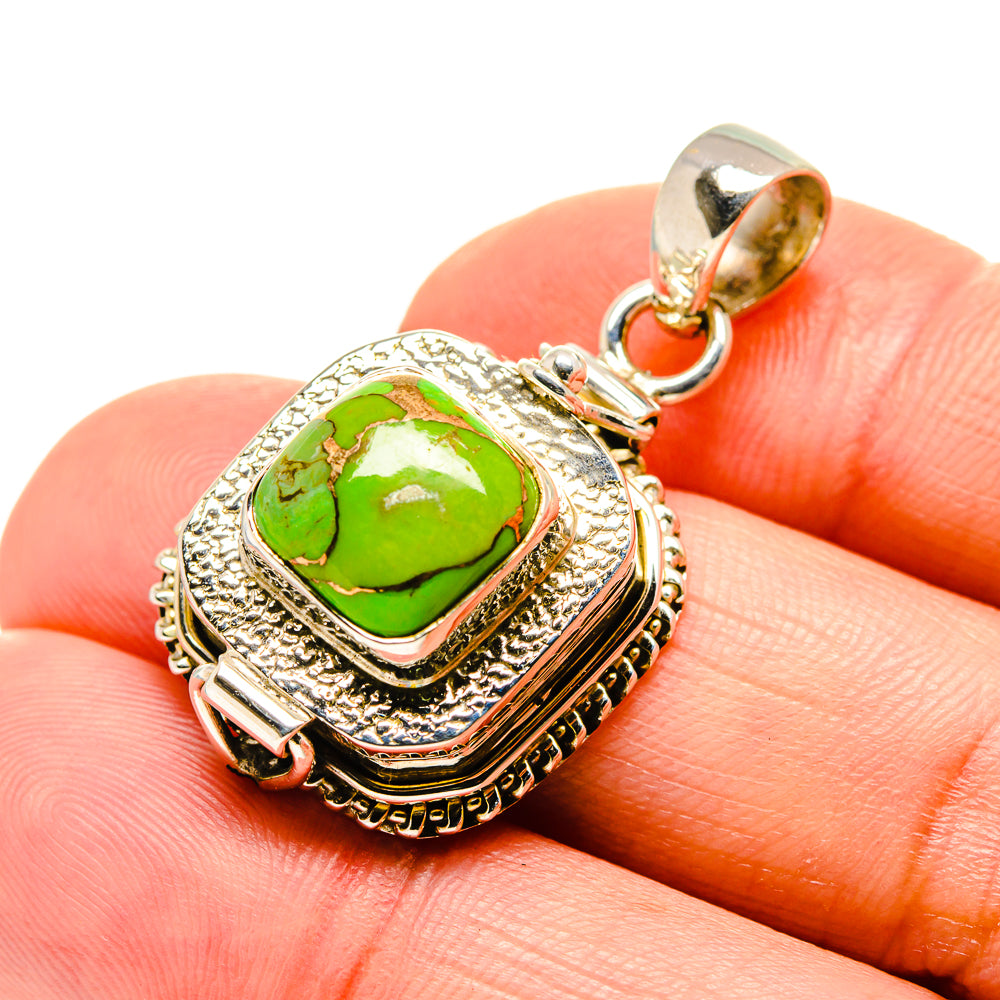 Green Copper Composite Turquoise Pendants handcrafted by Ana Silver Co - PD754398