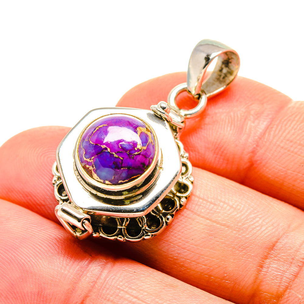 Purple Copper Composite Turquoise Pendants handcrafted by Ana Silver Co - PD754401
