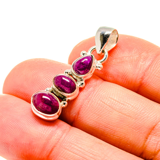 Ruby Pendants handcrafted by Ana Silver Co - PD754405