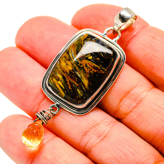 Golden Pietersite Pendants handcrafted by Ana Silver Co - PD754418