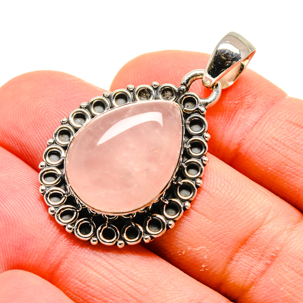 Rose Quartz Pendants handcrafted by Ana Silver Co - PD754450