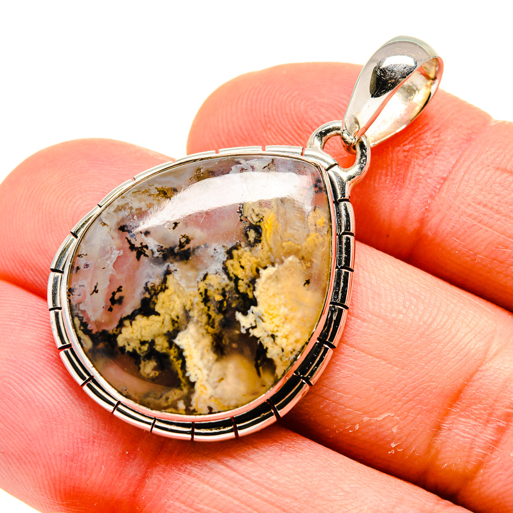 Plume Agate Pendants handcrafted by Ana Silver Co - PD754451