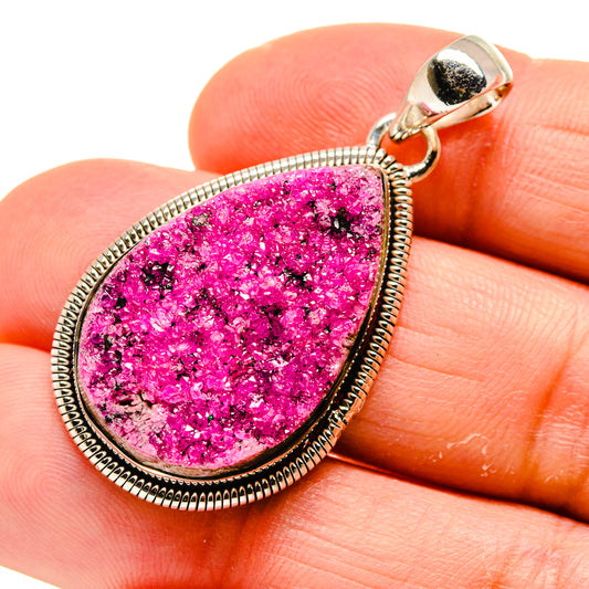Cobalto Calcite Druzy Pendants handcrafted by Ana Silver Co - PD754464