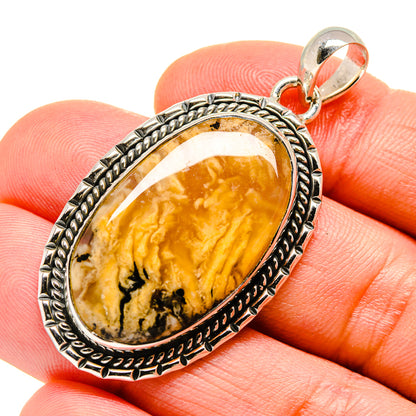 Plume Agate Pendants handcrafted by Ana Silver Co - PD754477