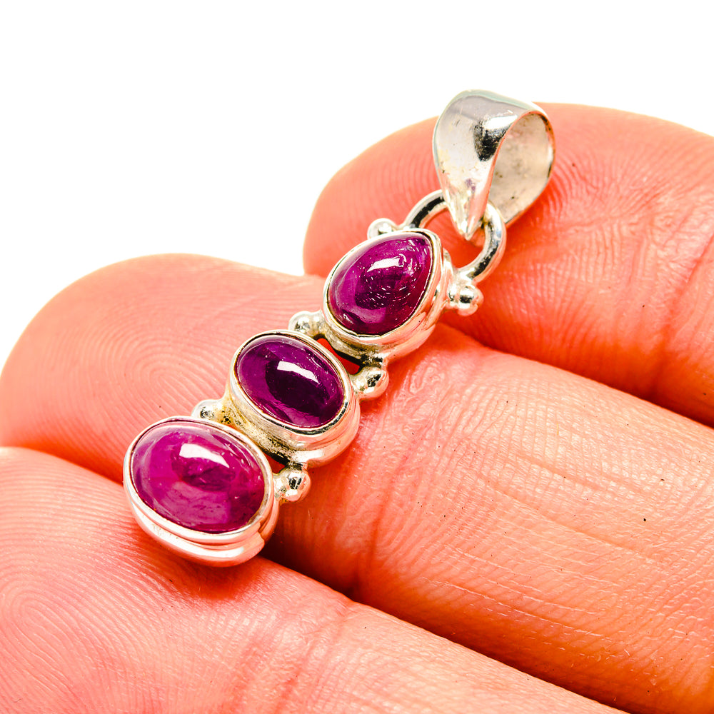 Pink Tourmaline Pendants handcrafted by Ana Silver Co - PD754495