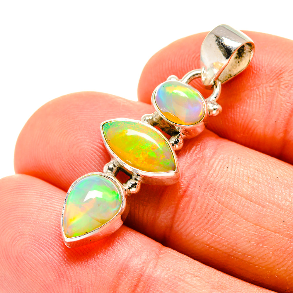 Ethiopian Opal Pendants handcrafted by Ana Silver Co - PD754497