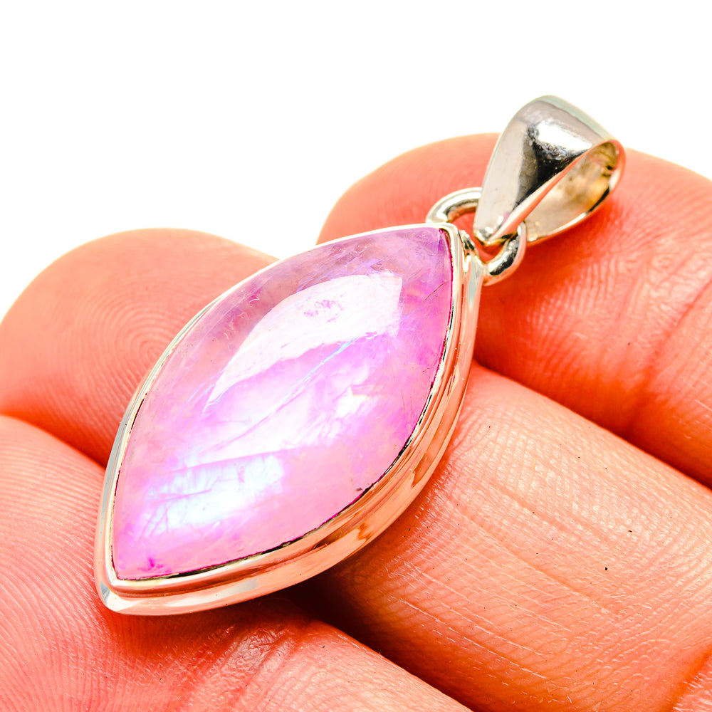 Pink Moonstone Pendants handcrafted by Ana Silver Co - PD754498