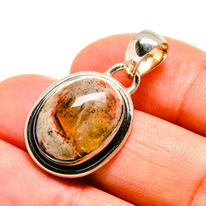 Mexican Fire Opal Pendants handcrafted by Ana Silver Co - PD754509