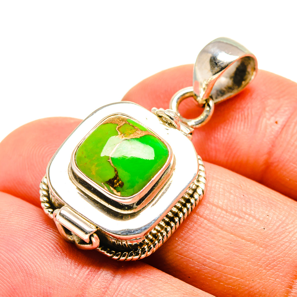 Green Copper Composite Turquoise Pendants handcrafted by Ana Silver Co - PD754513