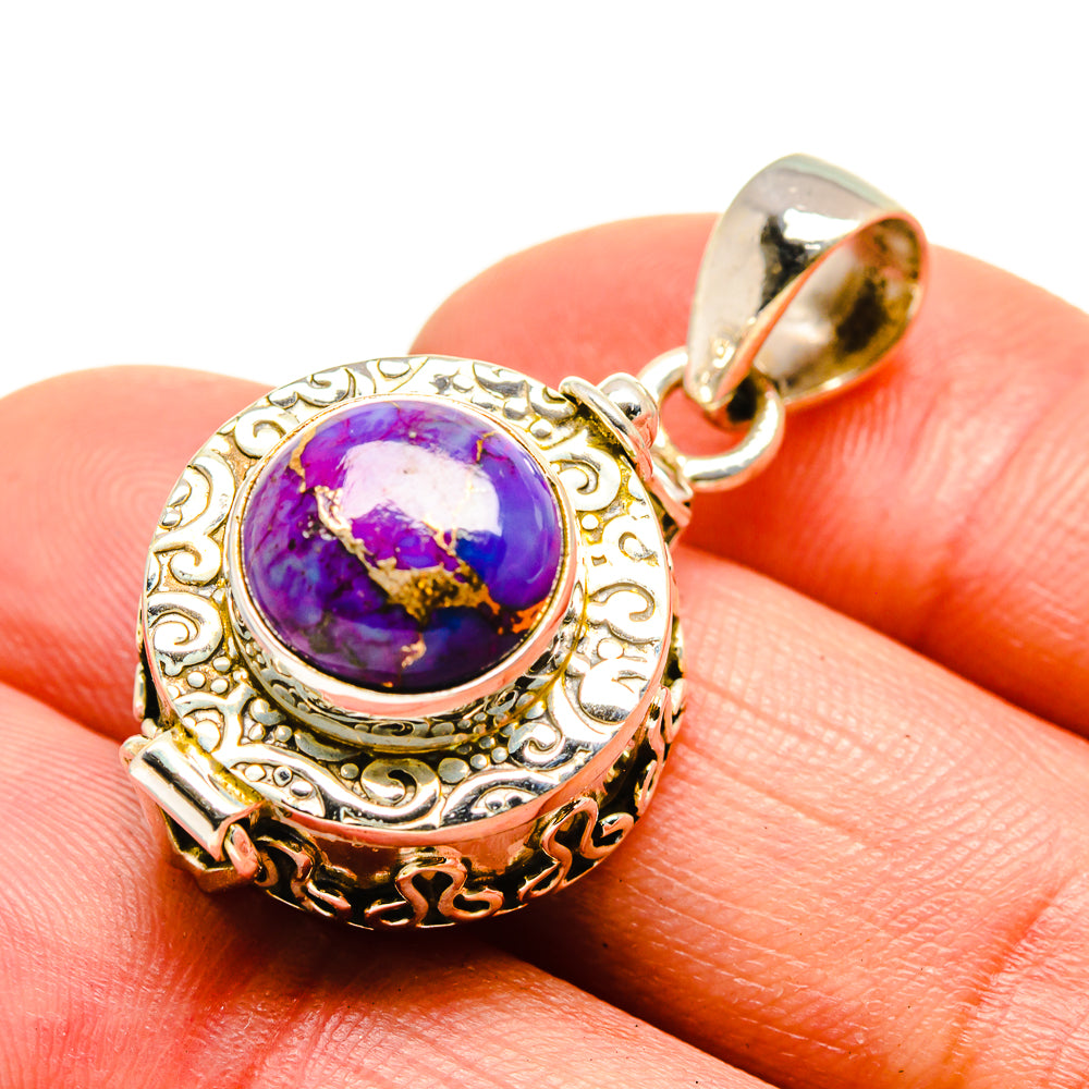 Purple Copper Composite Turquoise Pendants handcrafted by Ana Silver Co - PD754515