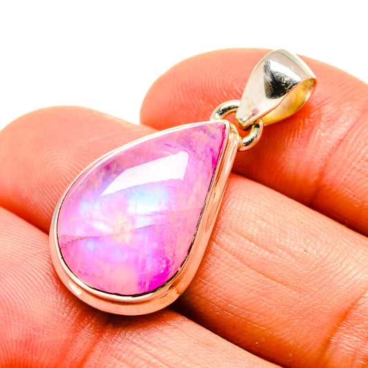Pink Moonstone Pendants handcrafted by Ana Silver Co - PD754526