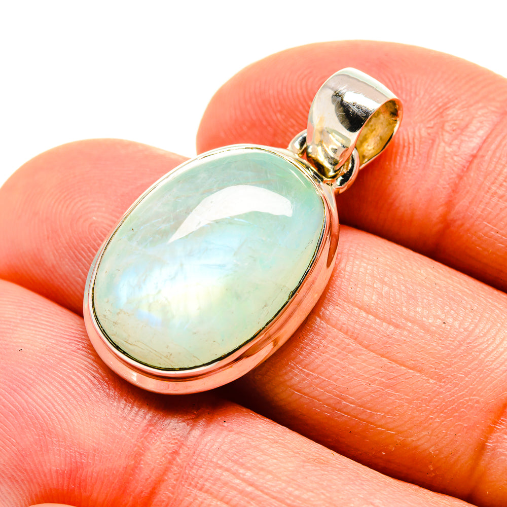 Green Moonstone Pendants handcrafted by Ana Silver Co - PD754528
