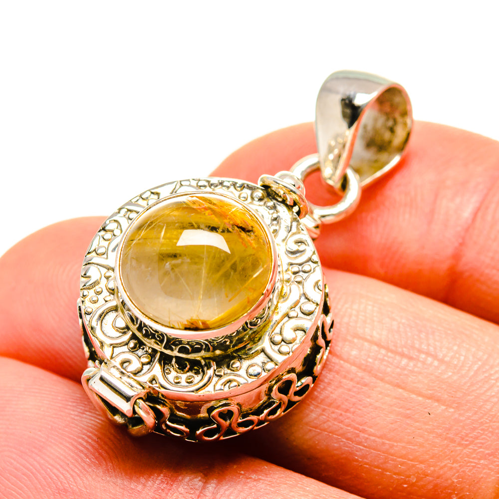 Rutilated Quartz Pendants handcrafted by Ana Silver Co - PD754538
