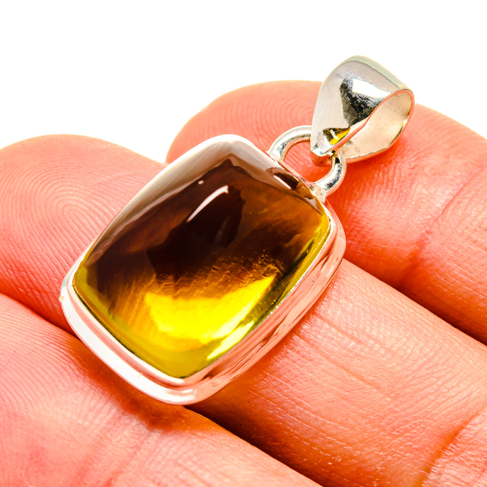 Olive Quartz Pendants handcrafted by Ana Silver Co - PD754543