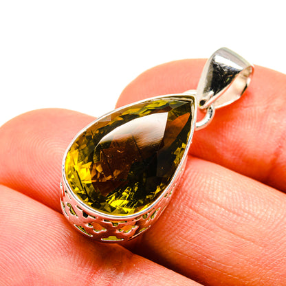 Olive Quartz Pendants handcrafted by Ana Silver Co - PD754545