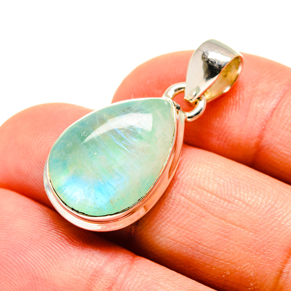 Green Moonstone Pendants handcrafted by Ana Silver Co - PD754552