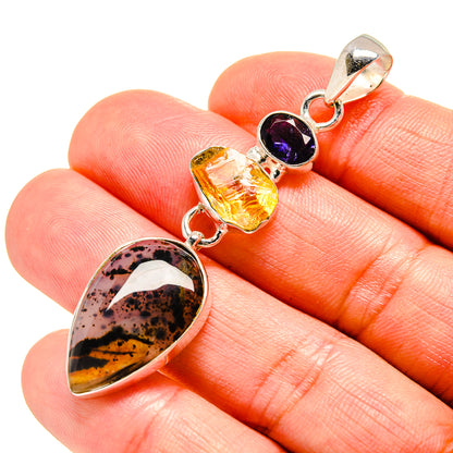 Montana Agate Pendants handcrafted by Ana Silver Co - PD754569