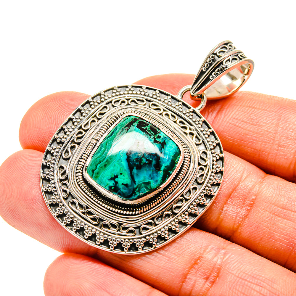 Chrysocolla Pendants handcrafted by Ana Silver Co - PD754580
