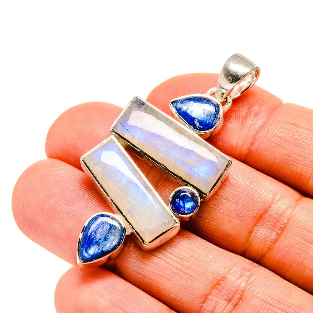 Rainbow Moonstone Pendants handcrafted by Ana Silver Co - PD754590