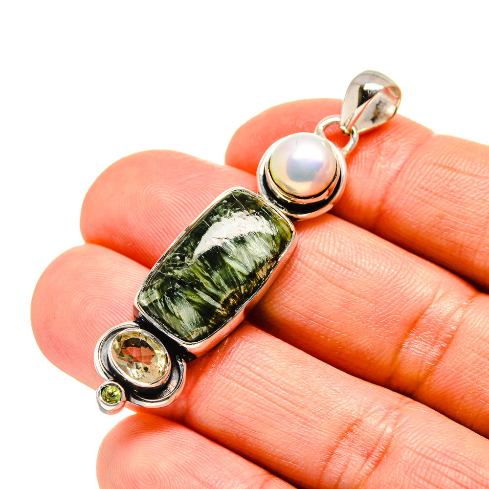 Seraphinite Pendants handcrafted by Ana Silver Co - PD754591