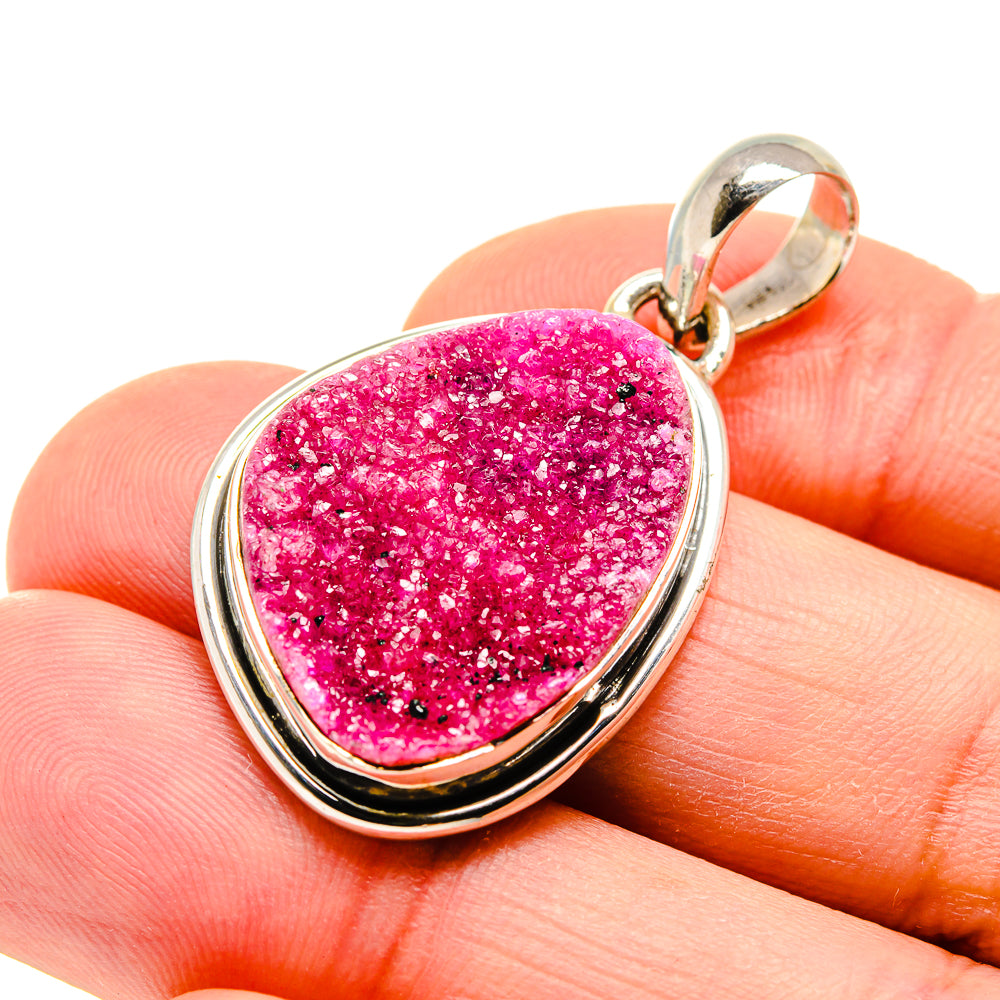 Cobalto Calcite Druzy Pendants handcrafted by Ana Silver Co - PD754609