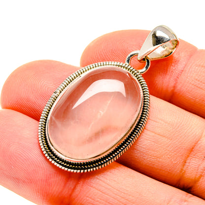 Rose Quartz Pendants handcrafted by Ana Silver Co - PD754614