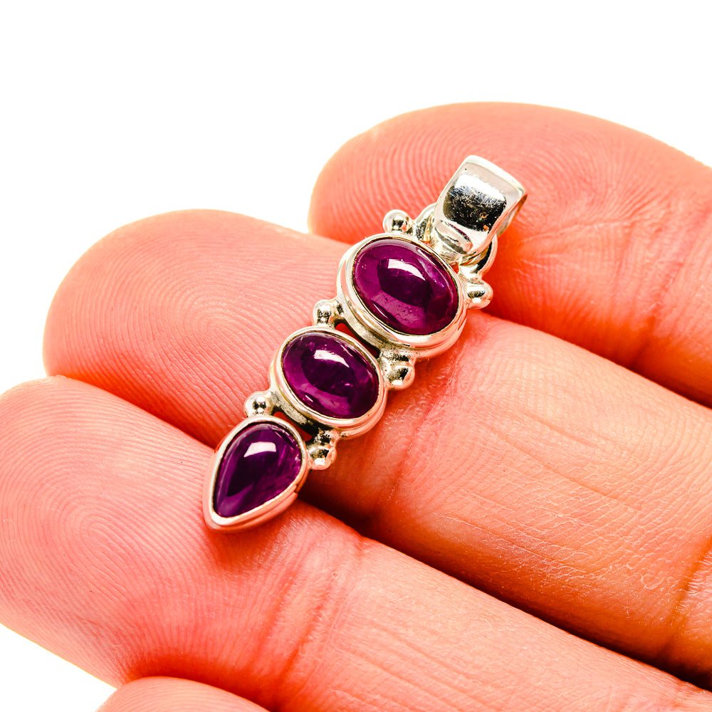 Pink Tourmaline Pendants handcrafted by Ana Silver Co - PD754644