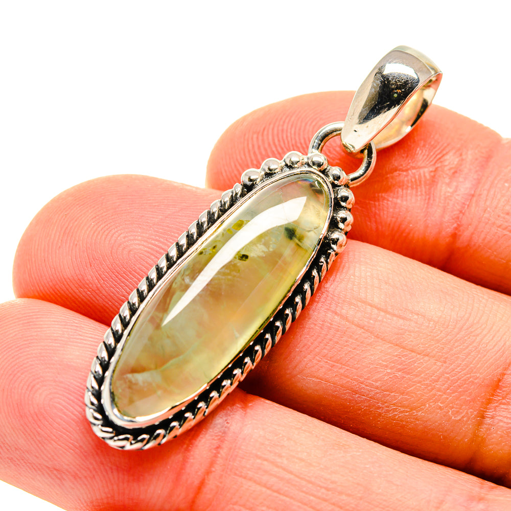 Prehnite Pendants handcrafted by Ana Silver Co - PD754650