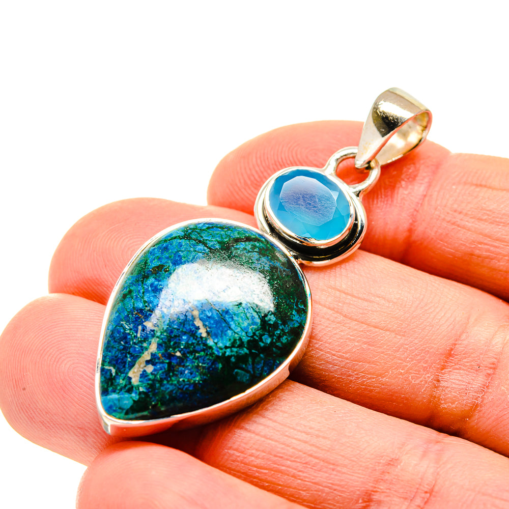 Chrysocolla Pendants handcrafted by Ana Silver Co - PD754673
