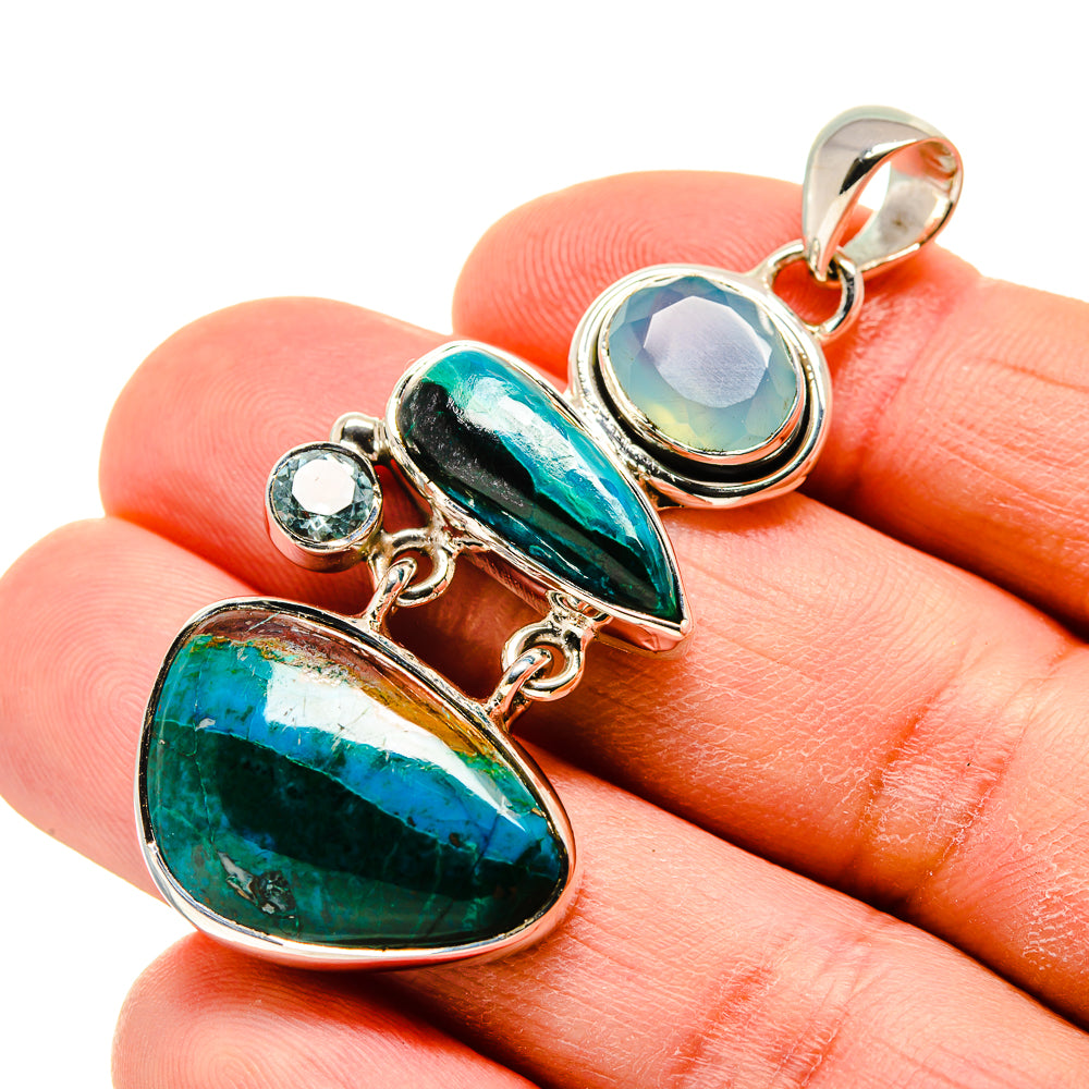 Chrysocolla Pendants handcrafted by Ana Silver Co - PD754680