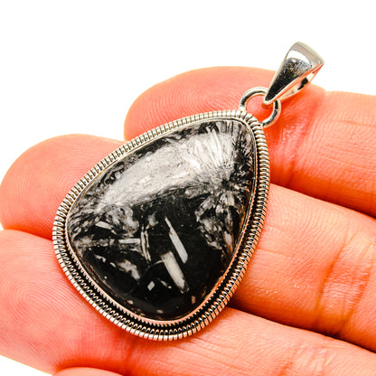 Chrysanthemum Stone Pendants handcrafted by Ana Silver Co - PD754733