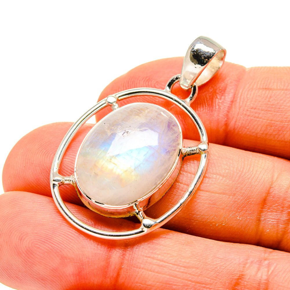 Rainbow Moonstone Pendants handcrafted by Ana Silver Co - PD754734